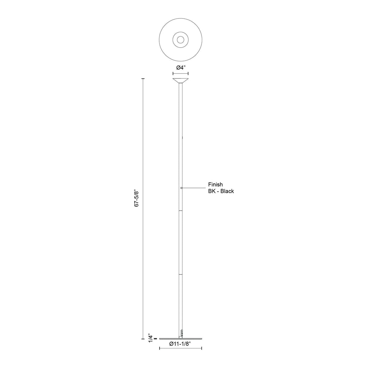 Kuzco Lighting - Valor LED Floor Lamp - FL12168-BK | Montreal Lighting & Hardware