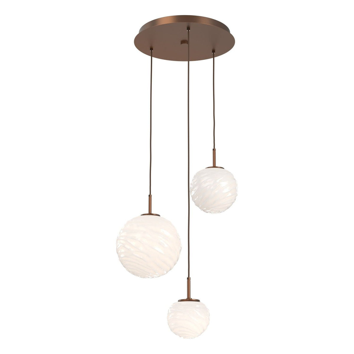 Hammerton Studio - CHB0092-03-BB-WL-C01-L3 - LED Chandelier - Gaia - Burnished Bronze