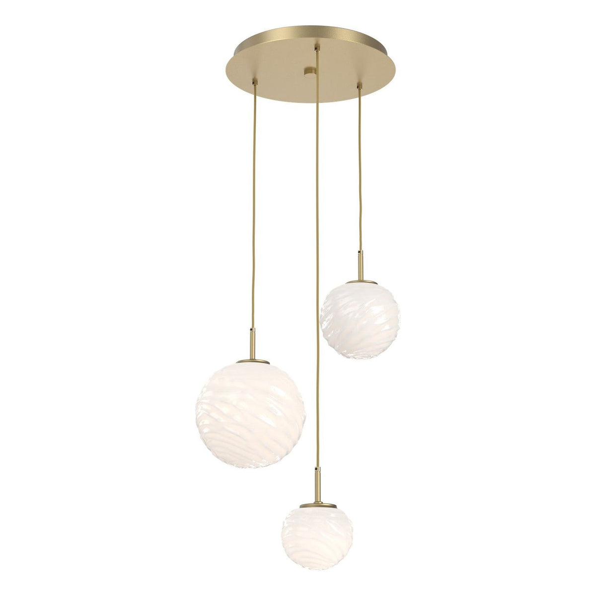 Hammerton Studio - CHB0092-03-GB-WL-C01-L3 - LED Chandelier - Gaia - Gilded Brass