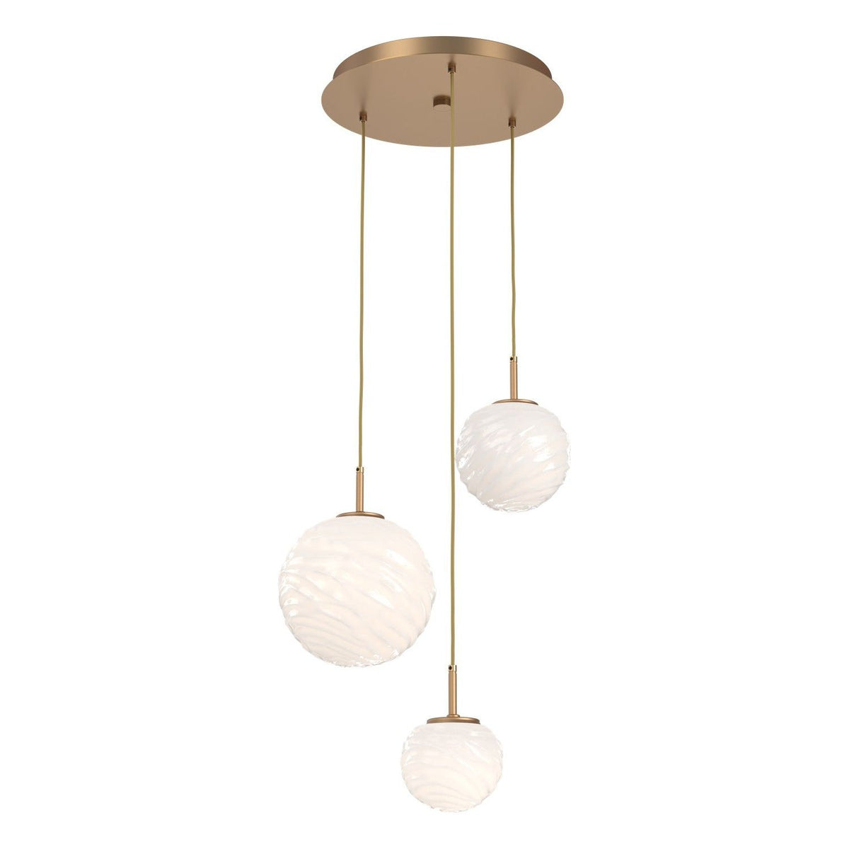 Hammerton Studio - CHB0092-03-NB-WL-C01-L3 - LED Chandelier - Gaia - Novel Brass