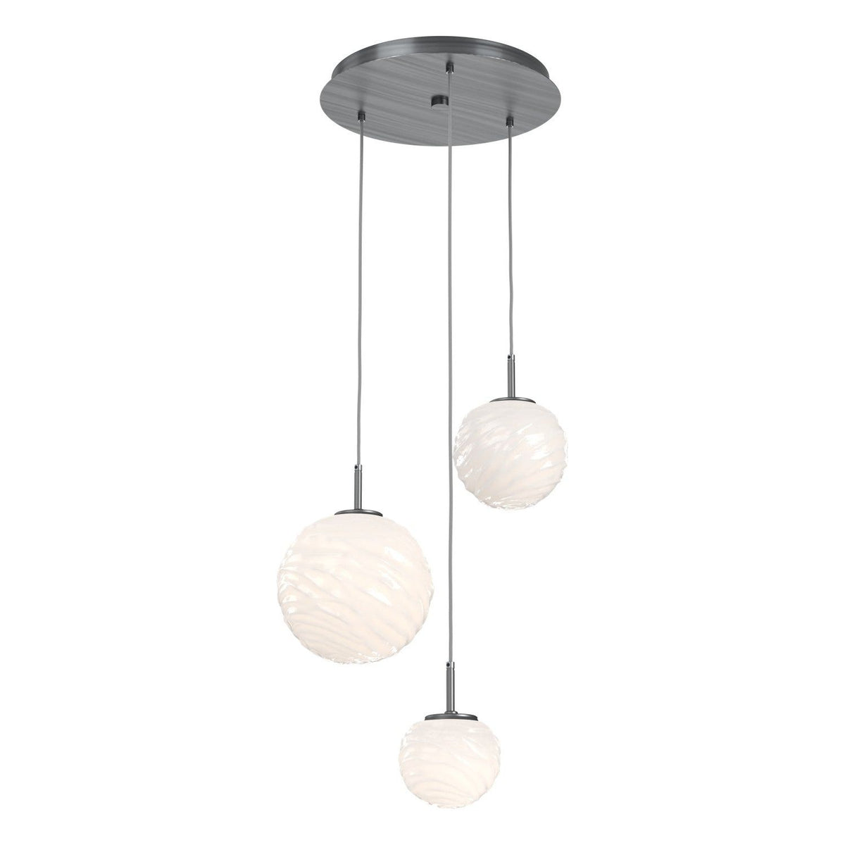 Hammerton Studio - CHB0092-03-GM-WL-C01-L3 - LED Chandelier - Gaia - Gunmetal