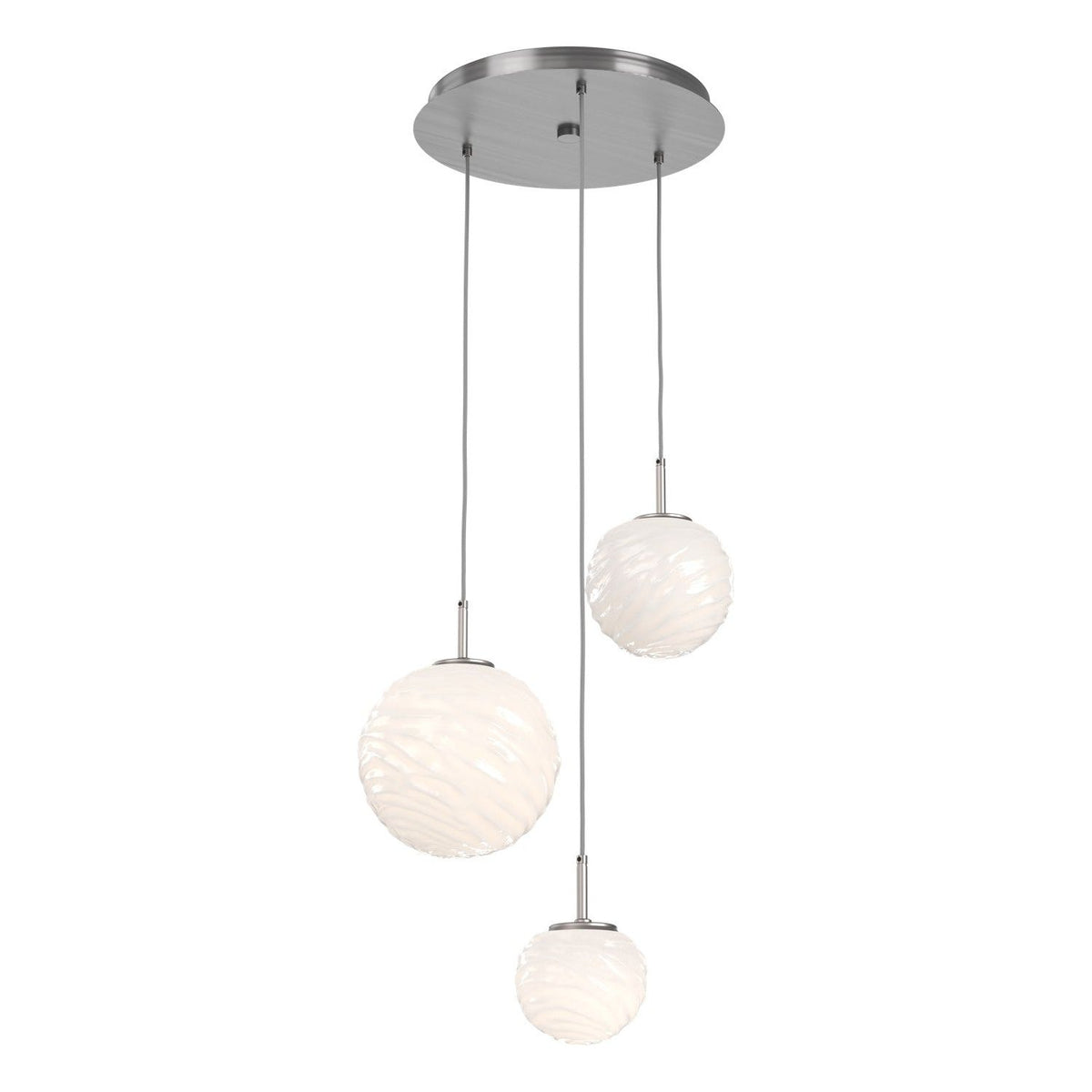 Hammerton Studio - CHB0092-03-SN-WL-C01-L3 - LED Chandelier - Gaia - Satin Nickel