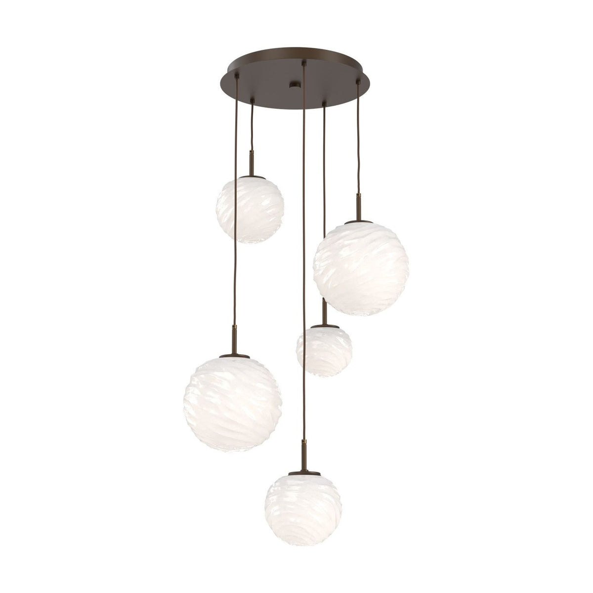 Hammerton Studio - CHB0092-05-FB-WL-C01-L3 - LED Chandelier - Gaia - Flat Bronze