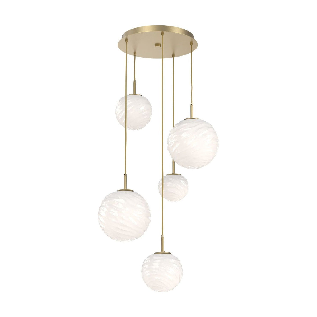 Hammerton Studio - CHB0092-05-GB-WL-C01-L3 - LED Chandelier - Gaia - Gilded Brass