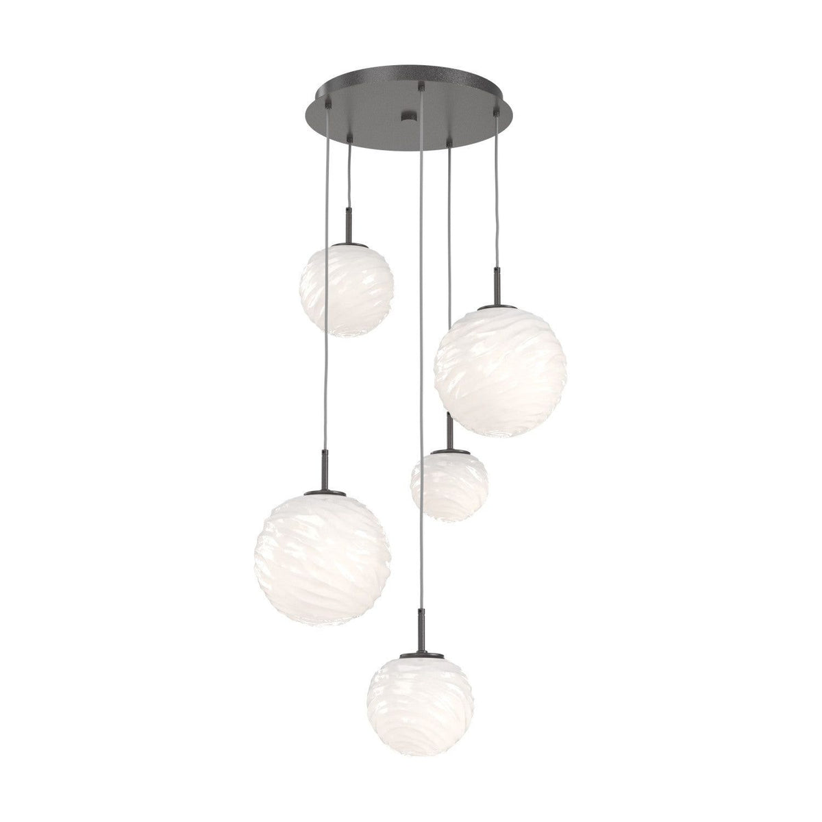 Hammerton Studio - CHB0092-05-GP-WL-C01-L3 - LED Chandelier - Gaia - Graphite