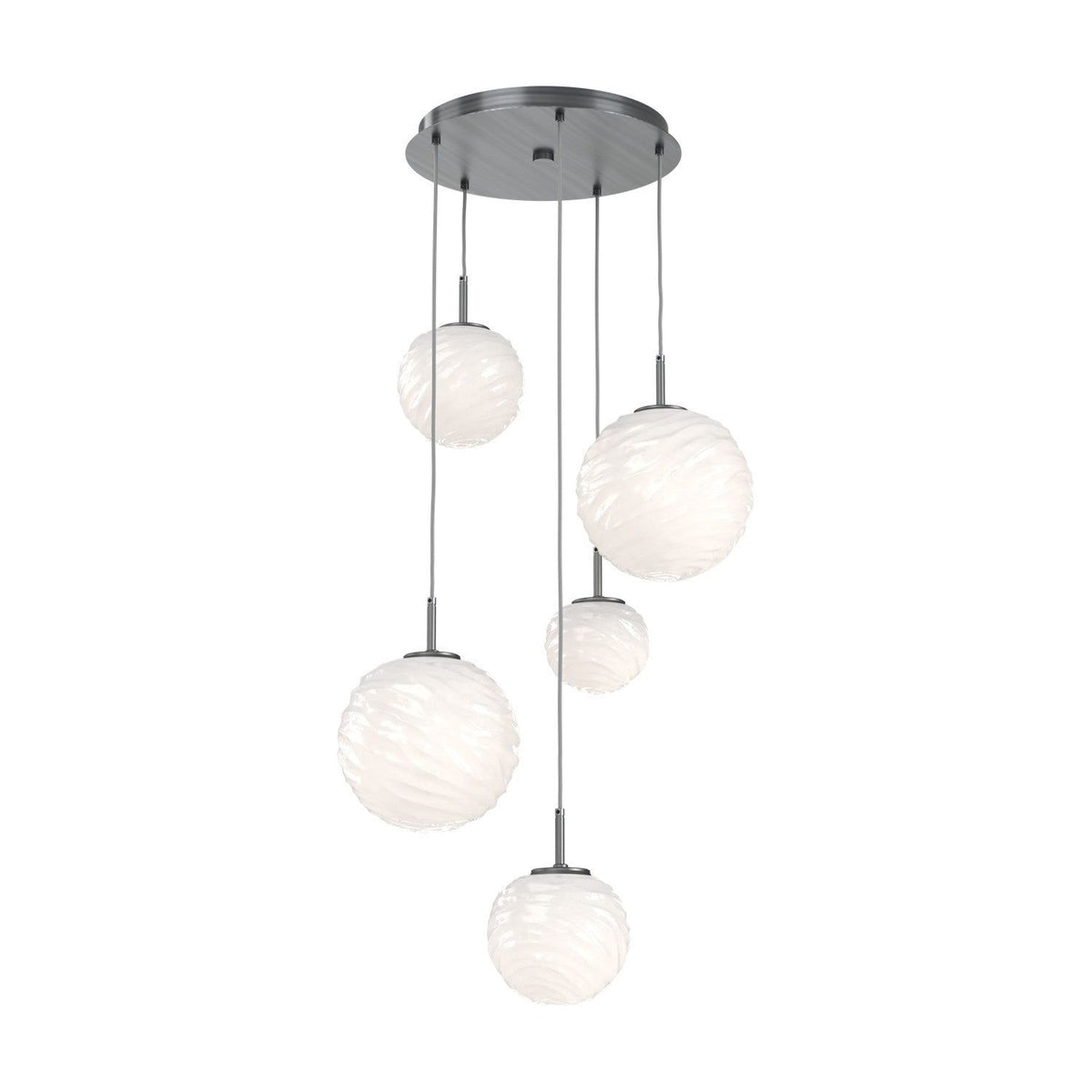 Hammerton Studio - CHB0092-05-GM-WL-C01-L3 - LED Chandelier - Gaia - Gunmetal