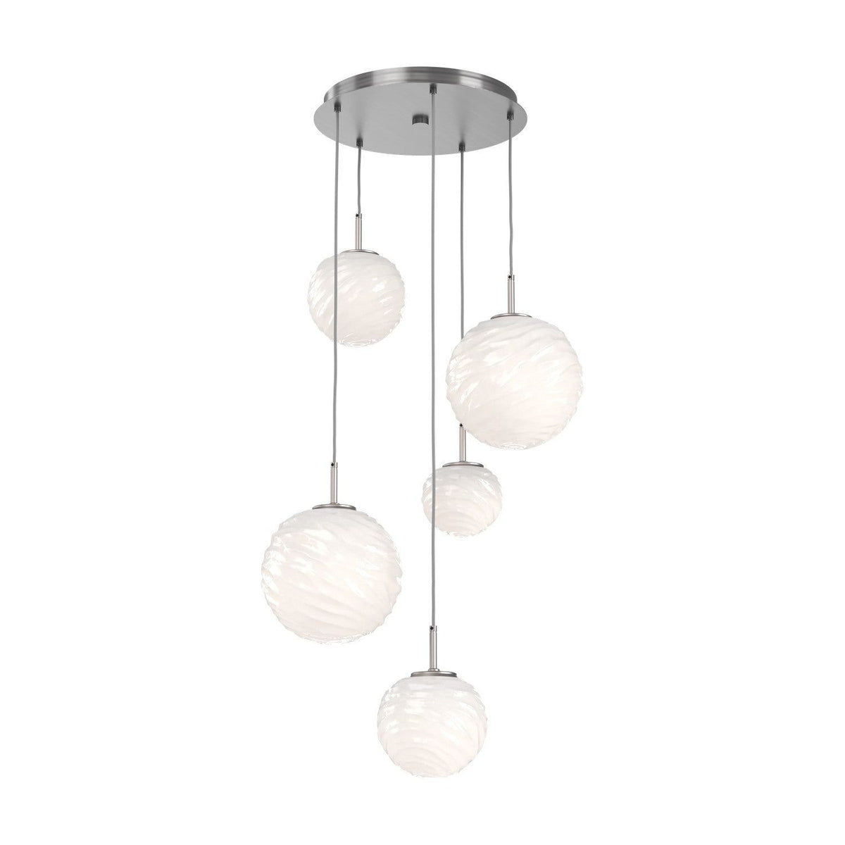 Hammerton Studio - CHB0092-05-SN-WL-C01-L3 - LED Chandelier - Gaia - Satin Nickel