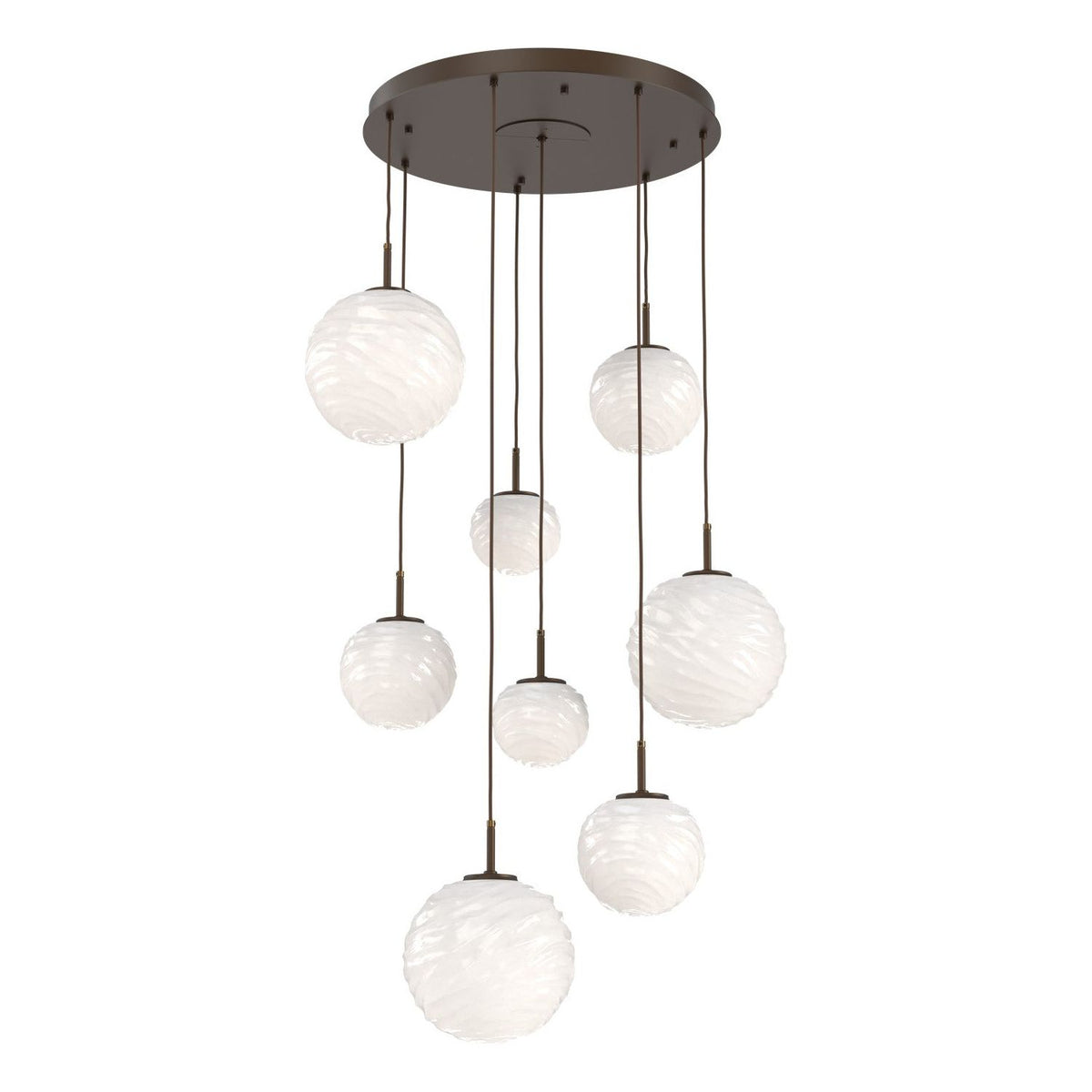 Hammerton Studio - CHB0092-08-FB-WL-C01-L3 - LED Chandelier - Gaia - Flat Bronze