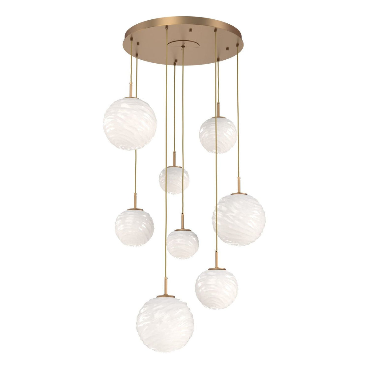 Hammerton Studio - CHB0092-08-NB-WL-C01-L3 - LED Chandelier - Gaia - Novel Brass