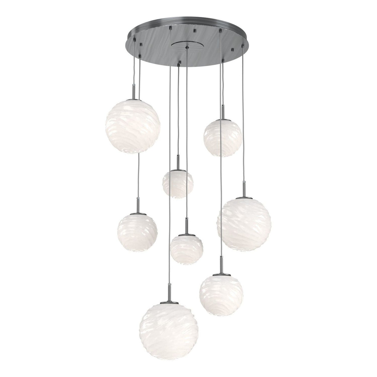 Hammerton Studio - CHB0092-08-GM-WL-C01-L3 - LED Chandelier - Gaia - Gunmetal