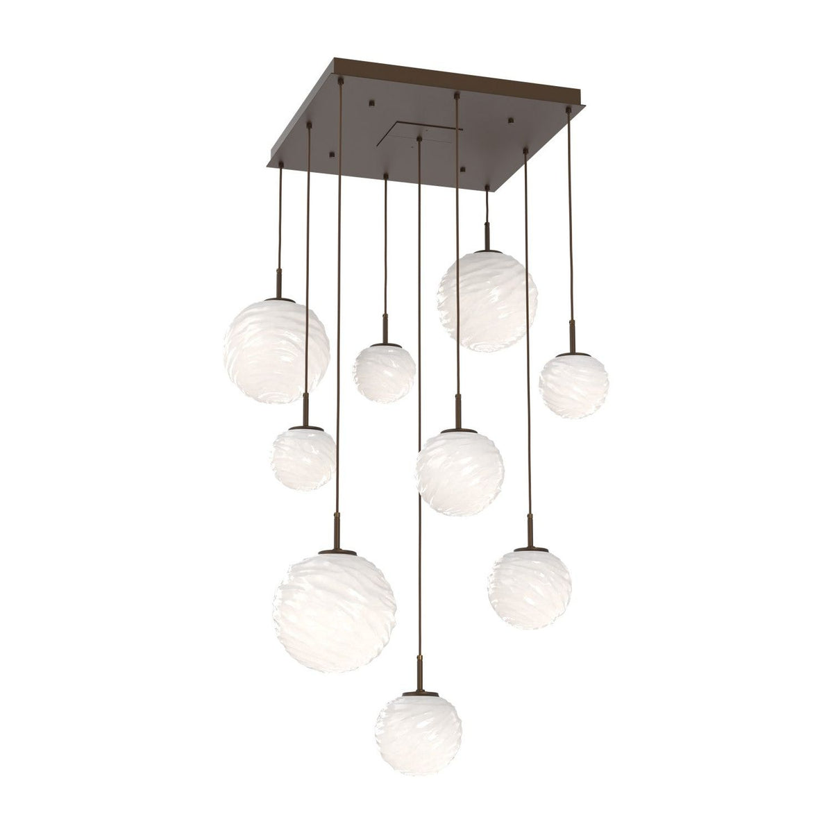 Hammerton Studio - CHB0092-09-FB-WL-C01-L3 - LED Chandelier - Gaia - Flat Bronze