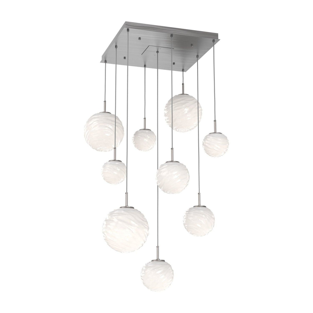 Hammerton Studio - CHB0092-09-SN-WL-C01-L3 - LED Chandelier - Gaia - Satin Nickel