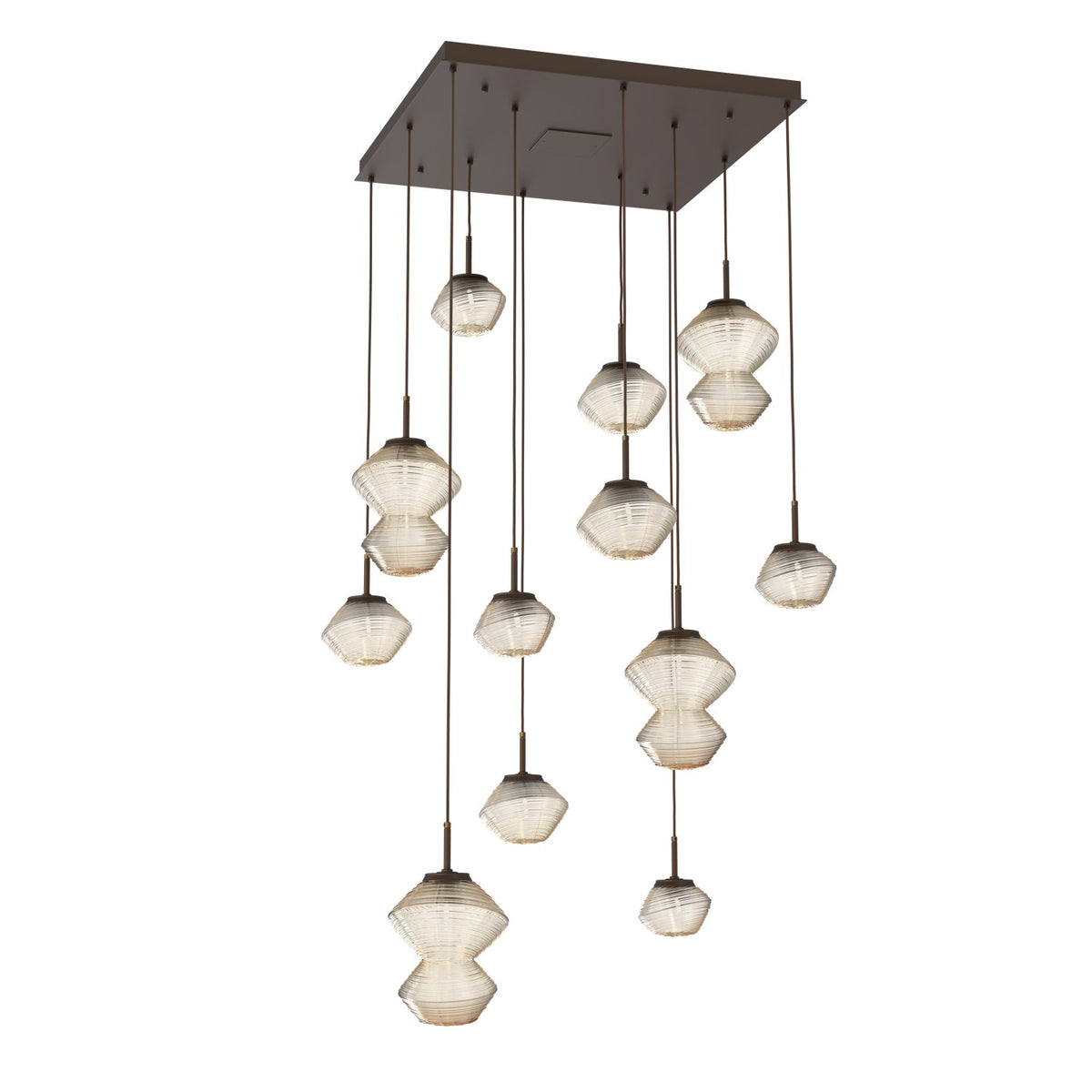 Hammerton Studio - CHB0089-12-FB-A-C01-L1 - LED Chandelier - Mesa - Flat Bronze