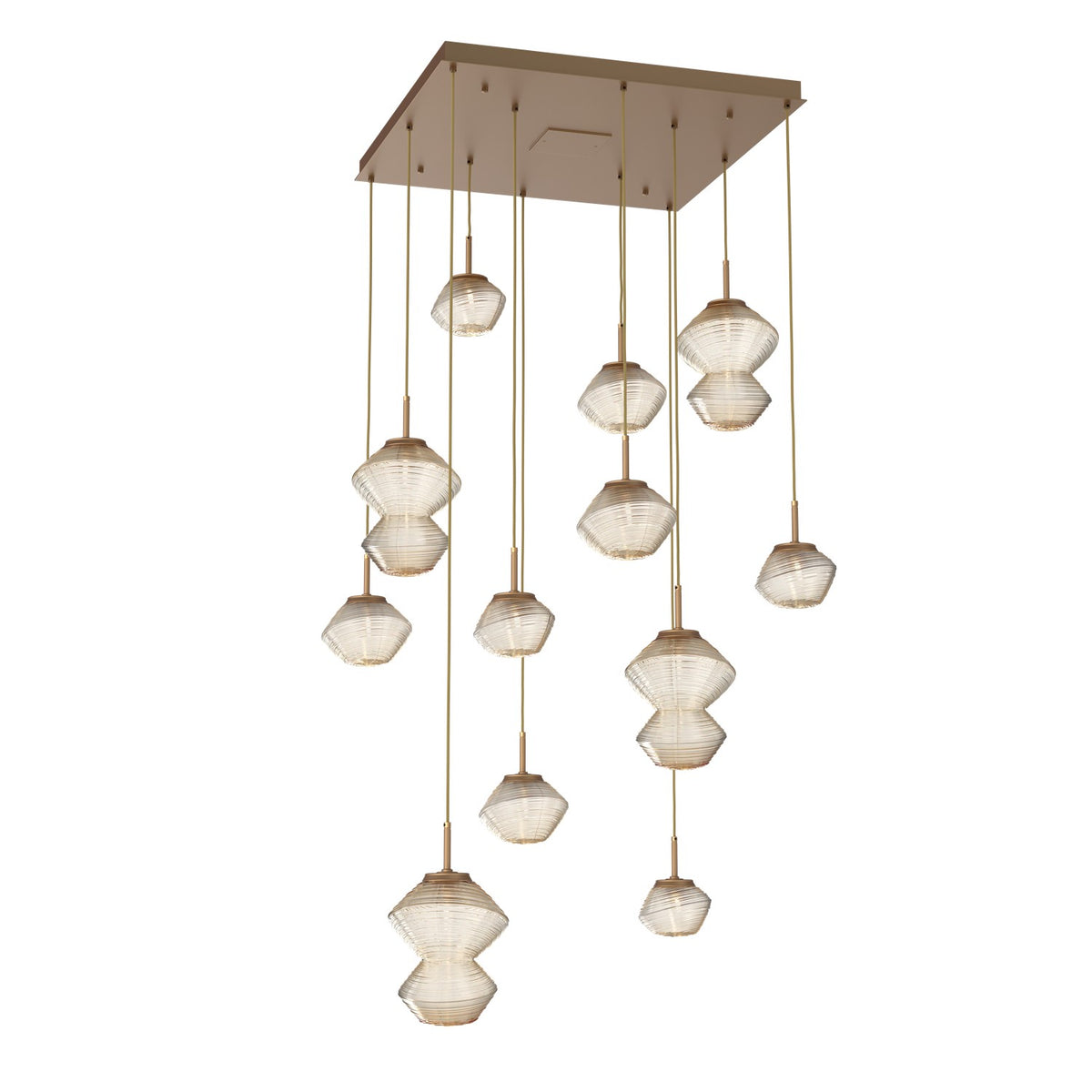 Hammerton Studio - CHB0089-12-NB-A-C01-L1 - LED Chandelier - Mesa - Novel Brass