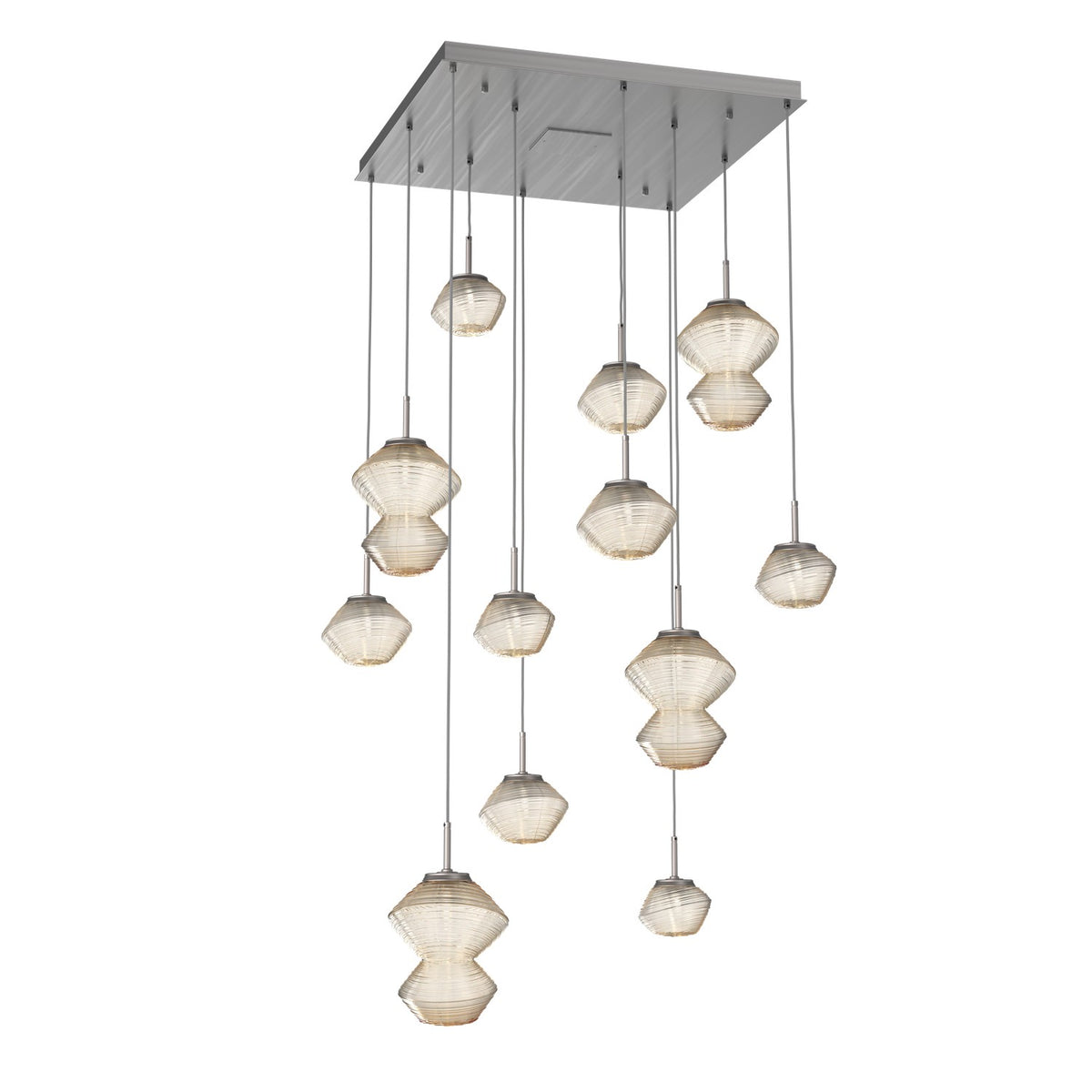 Hammerton Studio - CHB0089-12-SN-A-C01-L1 - LED Chandelier - Mesa - Satin Nickel