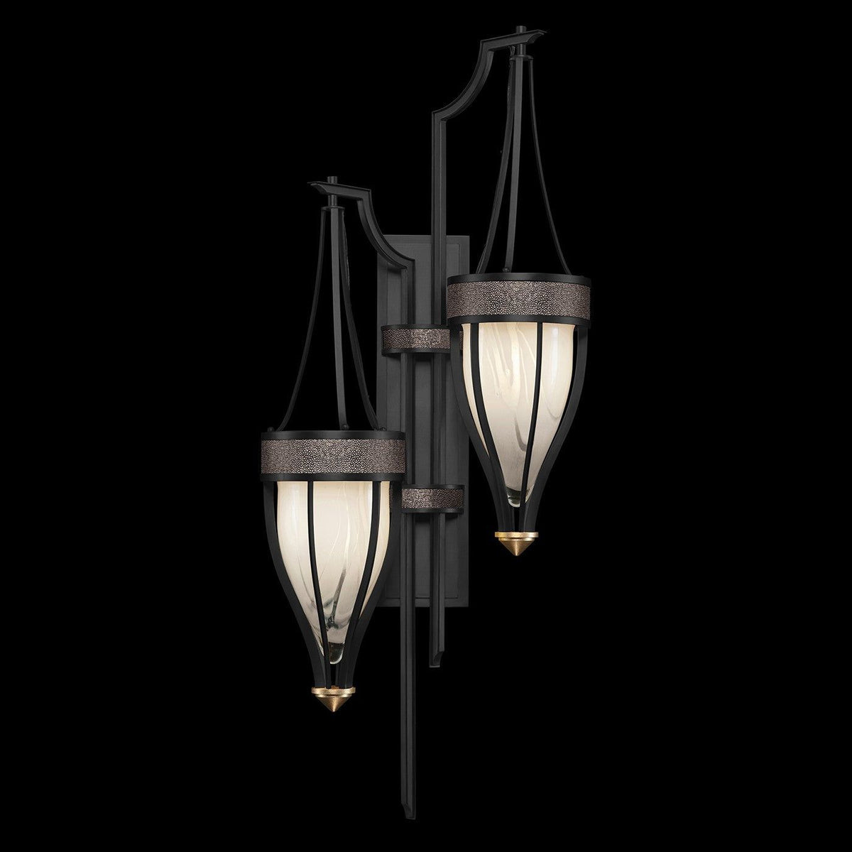 Fine Art - 100041-111 - Two Light Wall Sconce - Mirage - Black