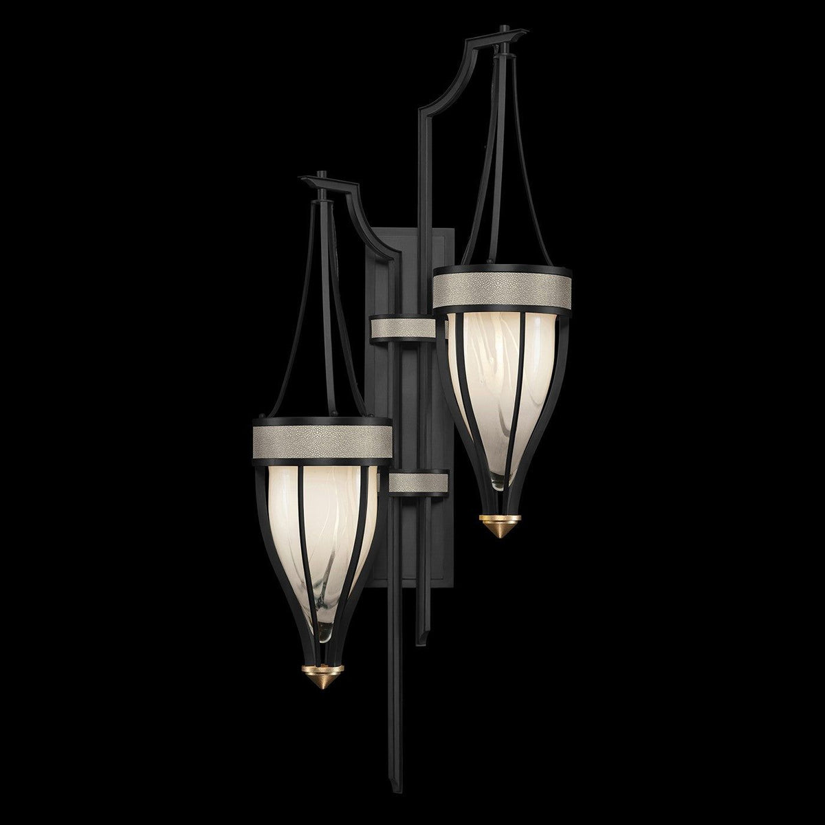 Fine Art - 100041-112 - Two Light Wall Sconce - Mirage - Black