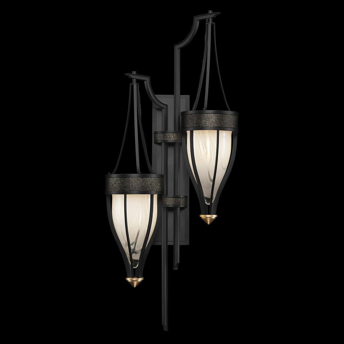 Fine Art - 100041-113 - Two Light Wall Sconce - Mirage - Black