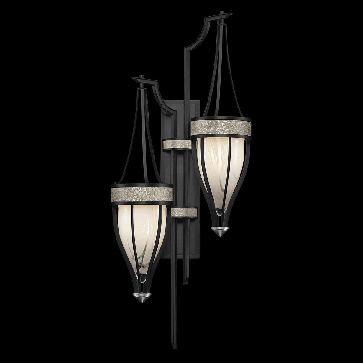 Fine Art - 100041-122 - Two Light Wall Sconce - Mirage - Black