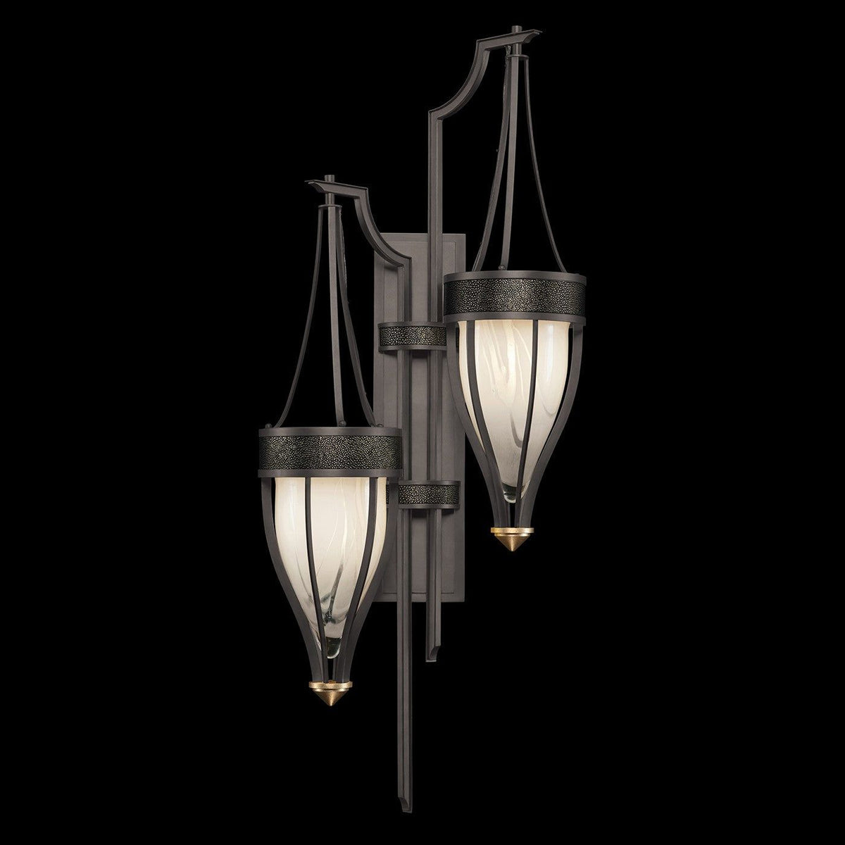 Fine Art - 100041-713 - Two Light Wall Sconce - Mirage - Black