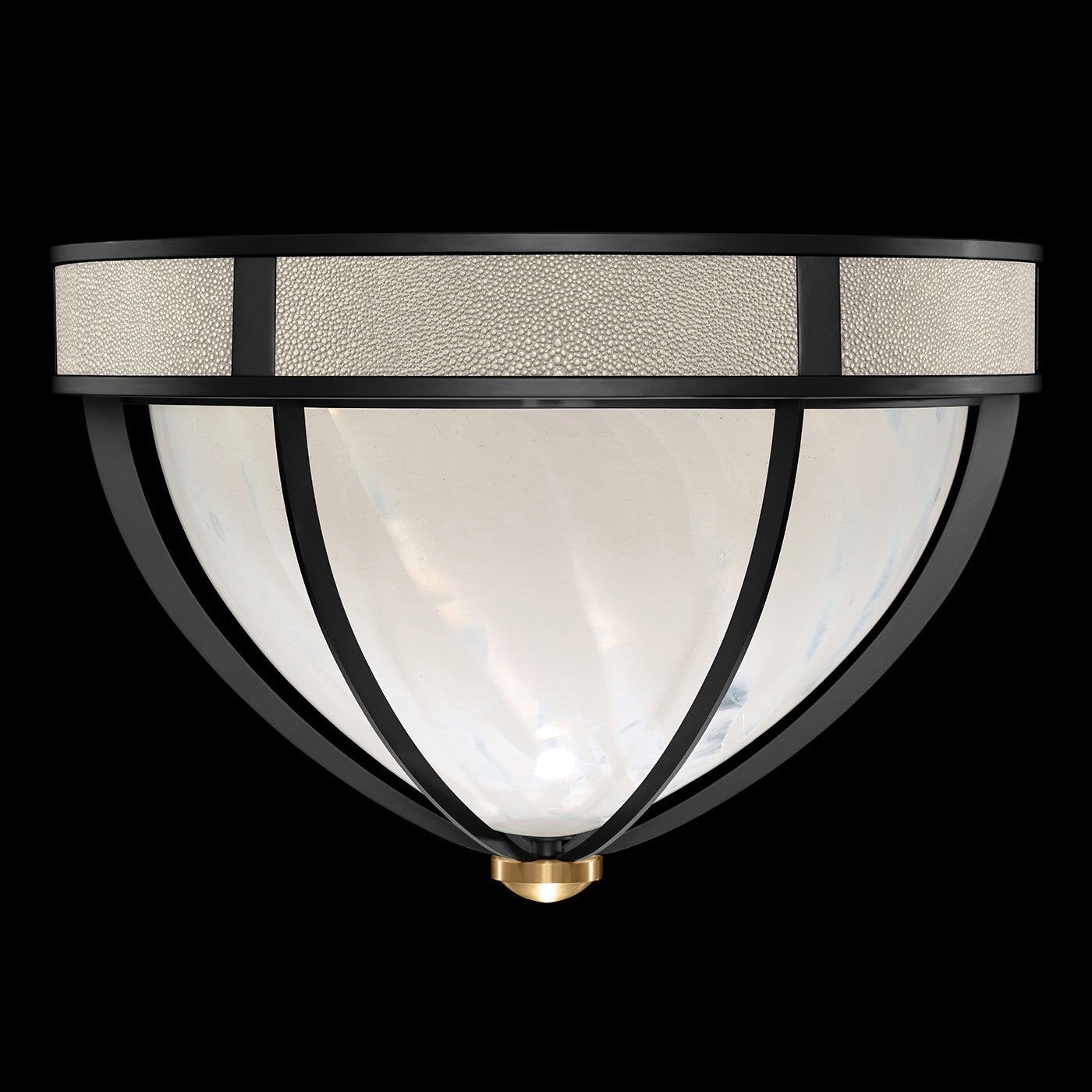 Fine Art - 100042-112 - Three Light Flush Mount - Mirage - Black