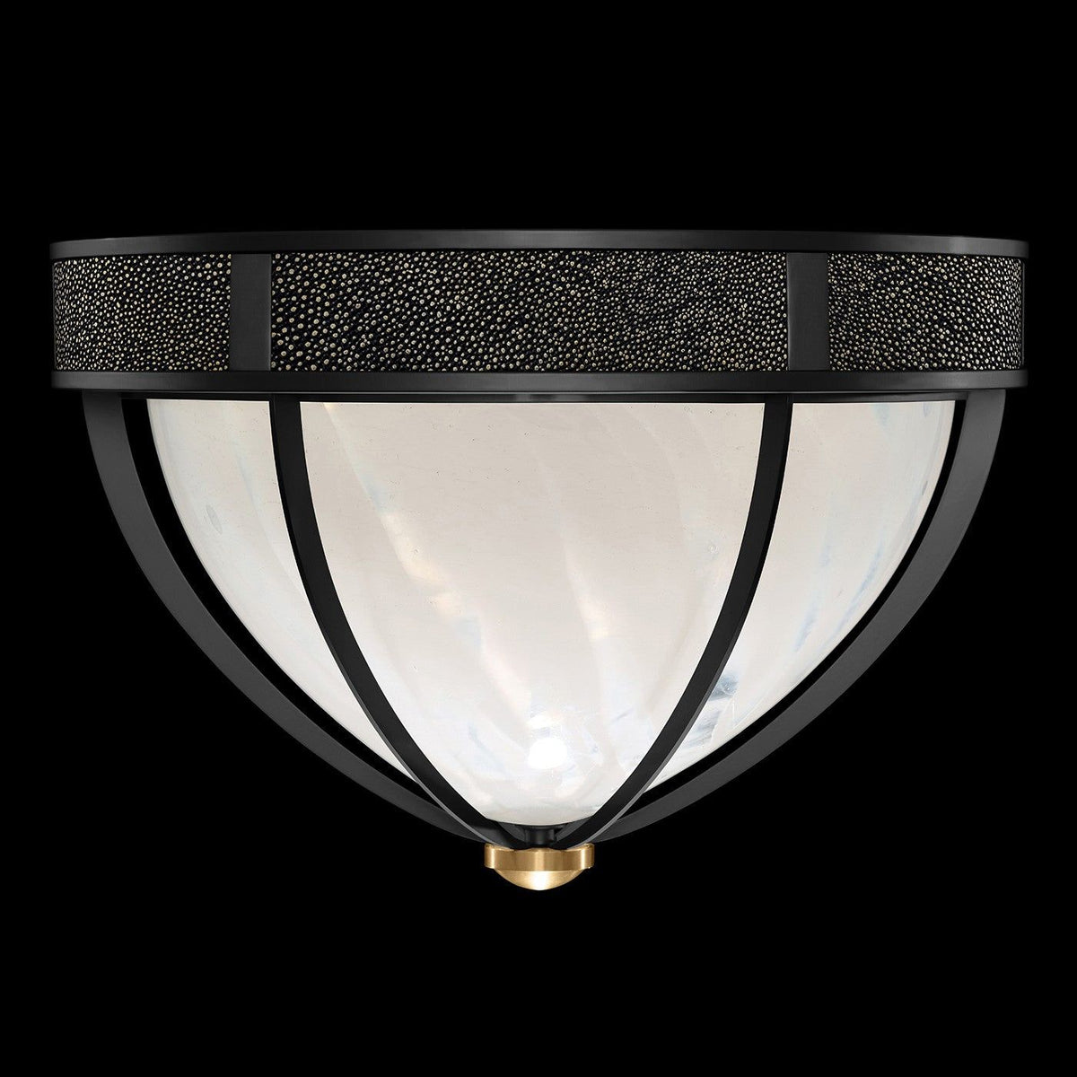 Fine Art - 100042-113 - Three Light Flush Mount - Mirage - Black