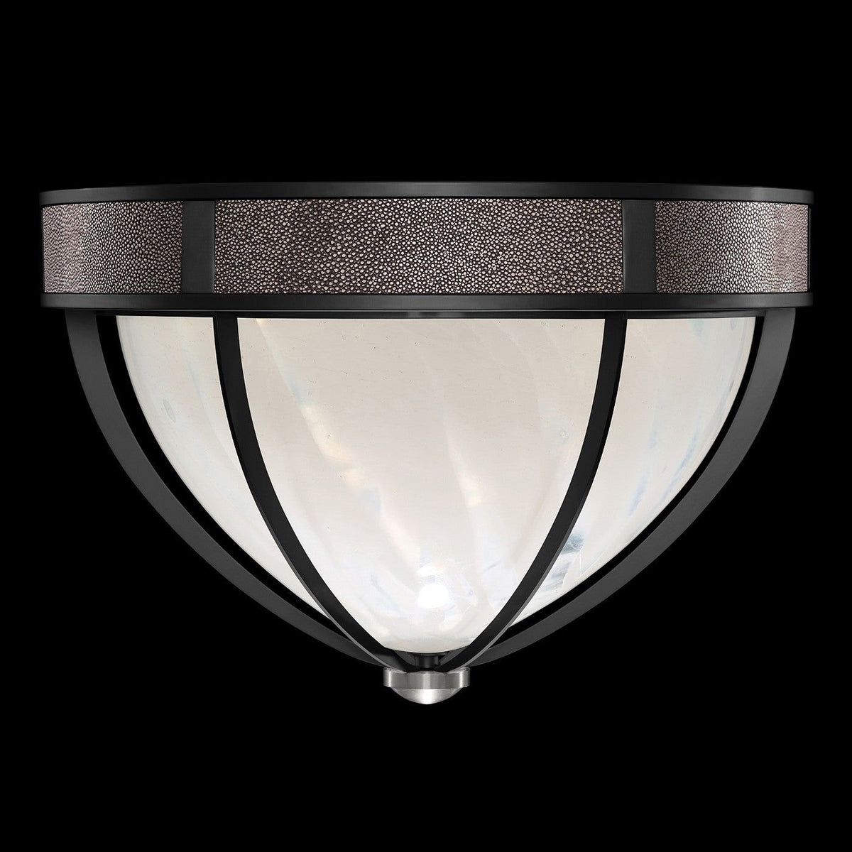 Fine Art - 100042-121 - Three Light Flush Mount - Mirage - Black