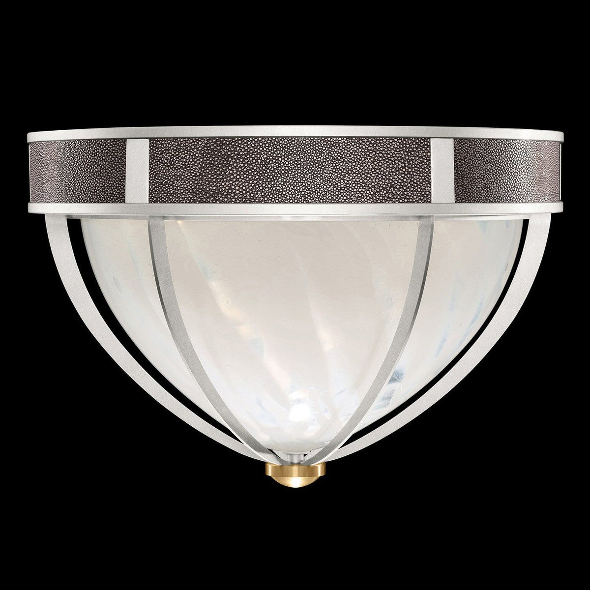 Fine Art - 100042-411 - Three Light Flush Mount - Mirage - Silver