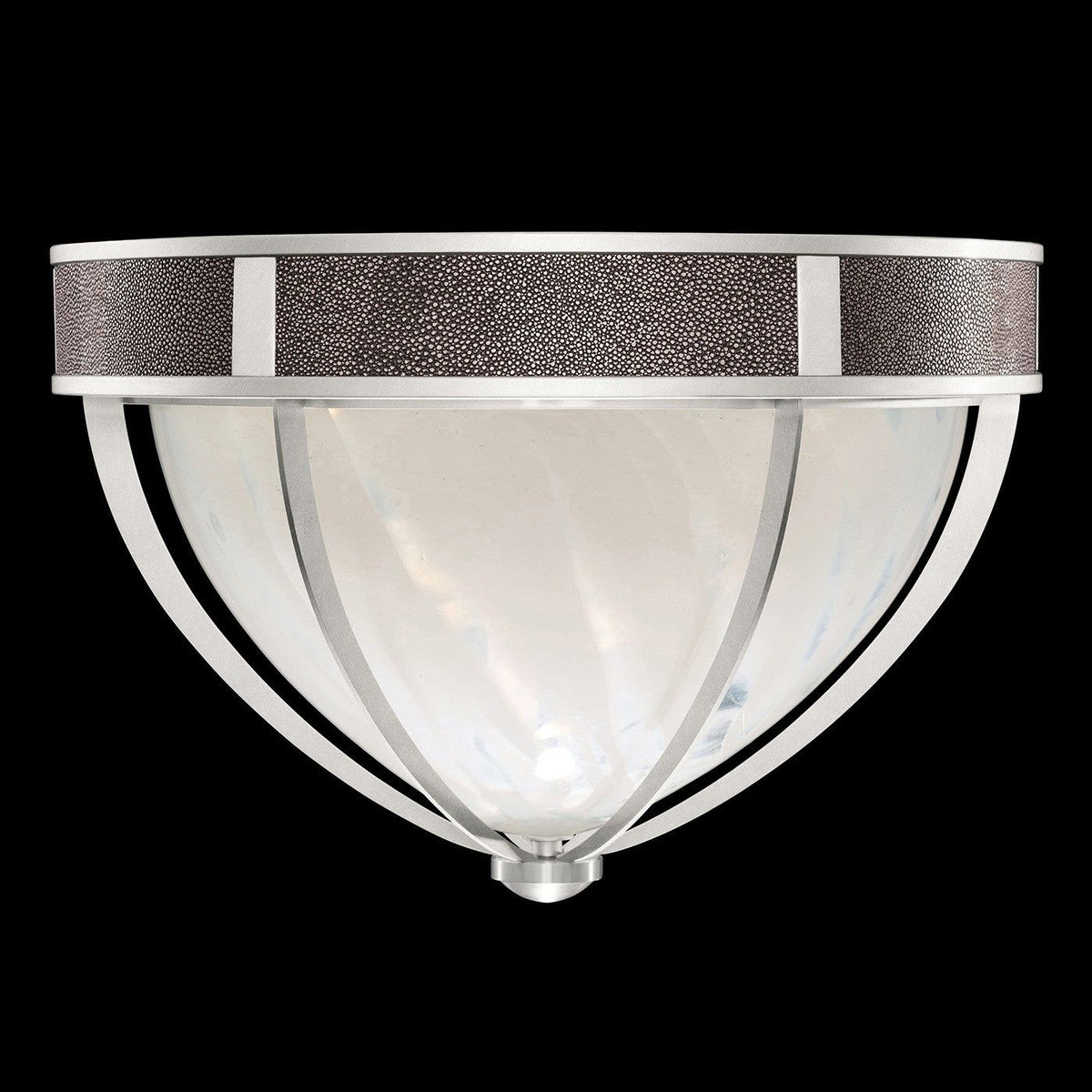 Fine Art - 100042-421 - Three Light Flush Mount - Mirage - Silver