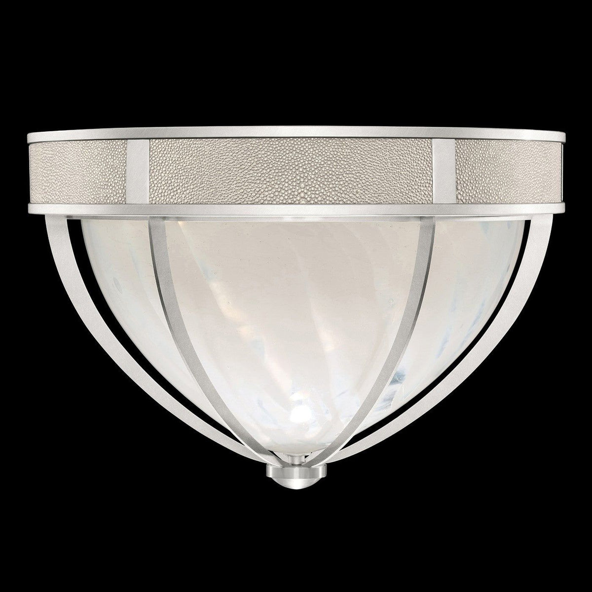 Fine Art - 100042-422 - Three Light Flush Mount - Mirage - Silver