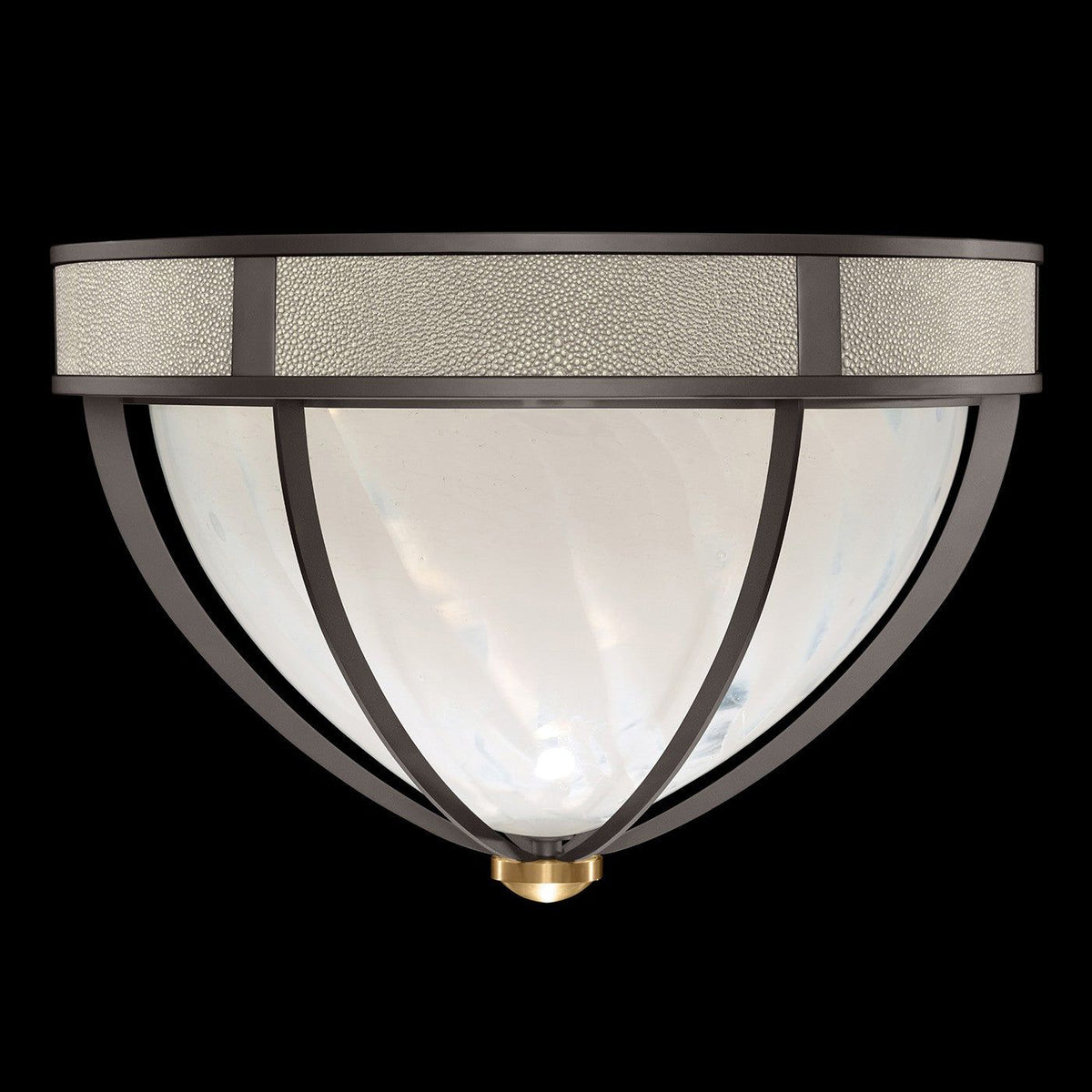 Fine Art - 100042-712 - Three Light Flush Mount - Mirage - Black