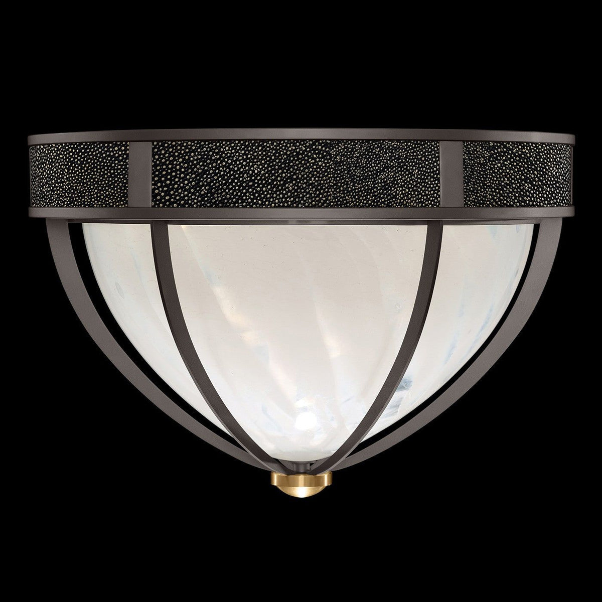 Fine Art - 100042-713 - Three Light Flush Mount - Mirage - Black