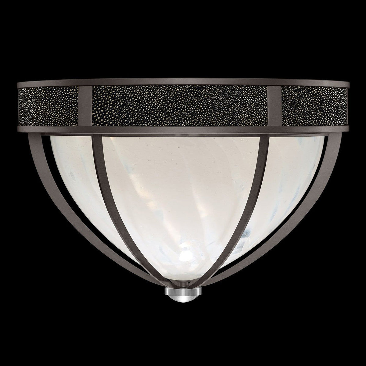 Fine Art - 100042-723 - Three Light Flush Mount - Mirage - Black