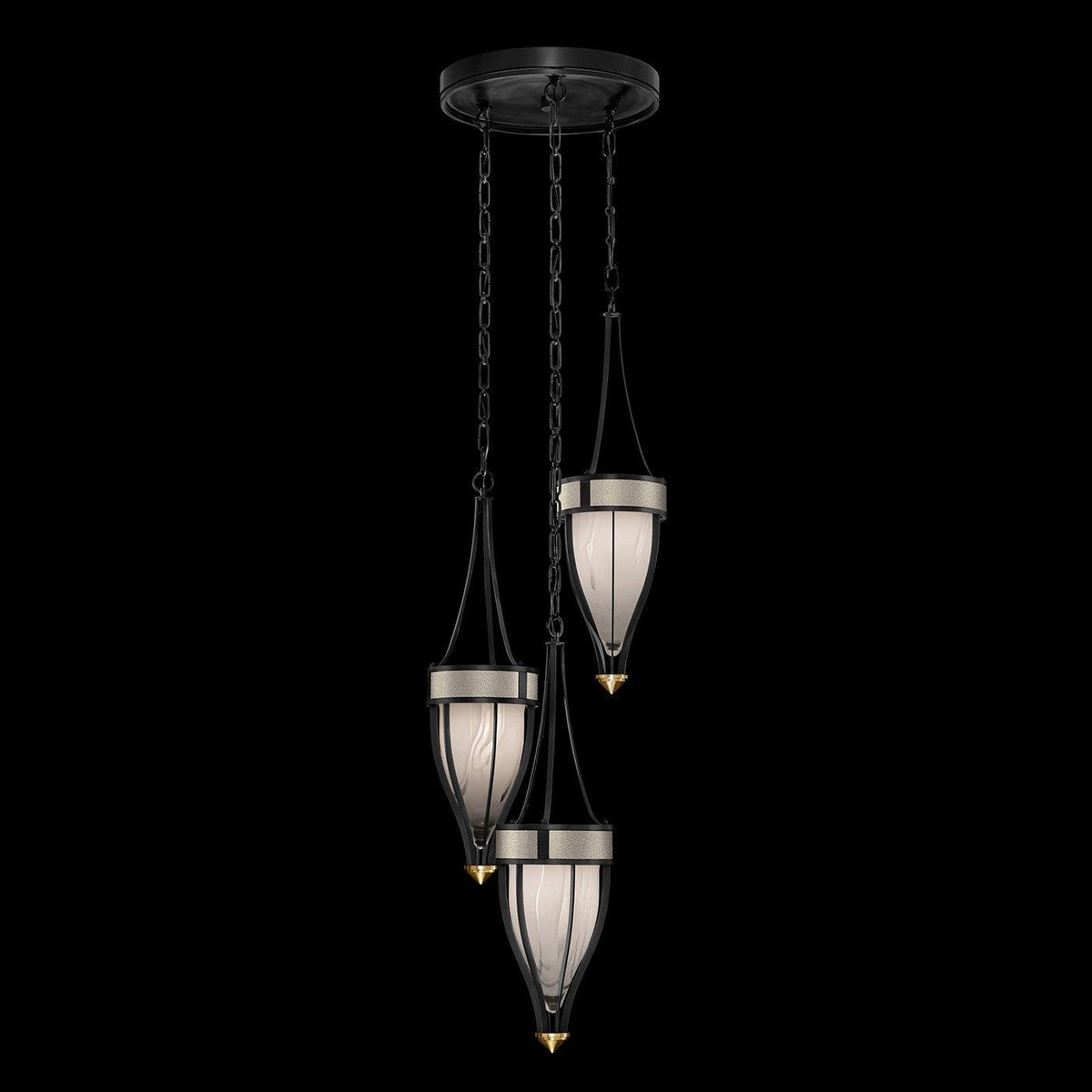 Fine Art - 100044-112 - Three Light Pendant - Mirage - Black