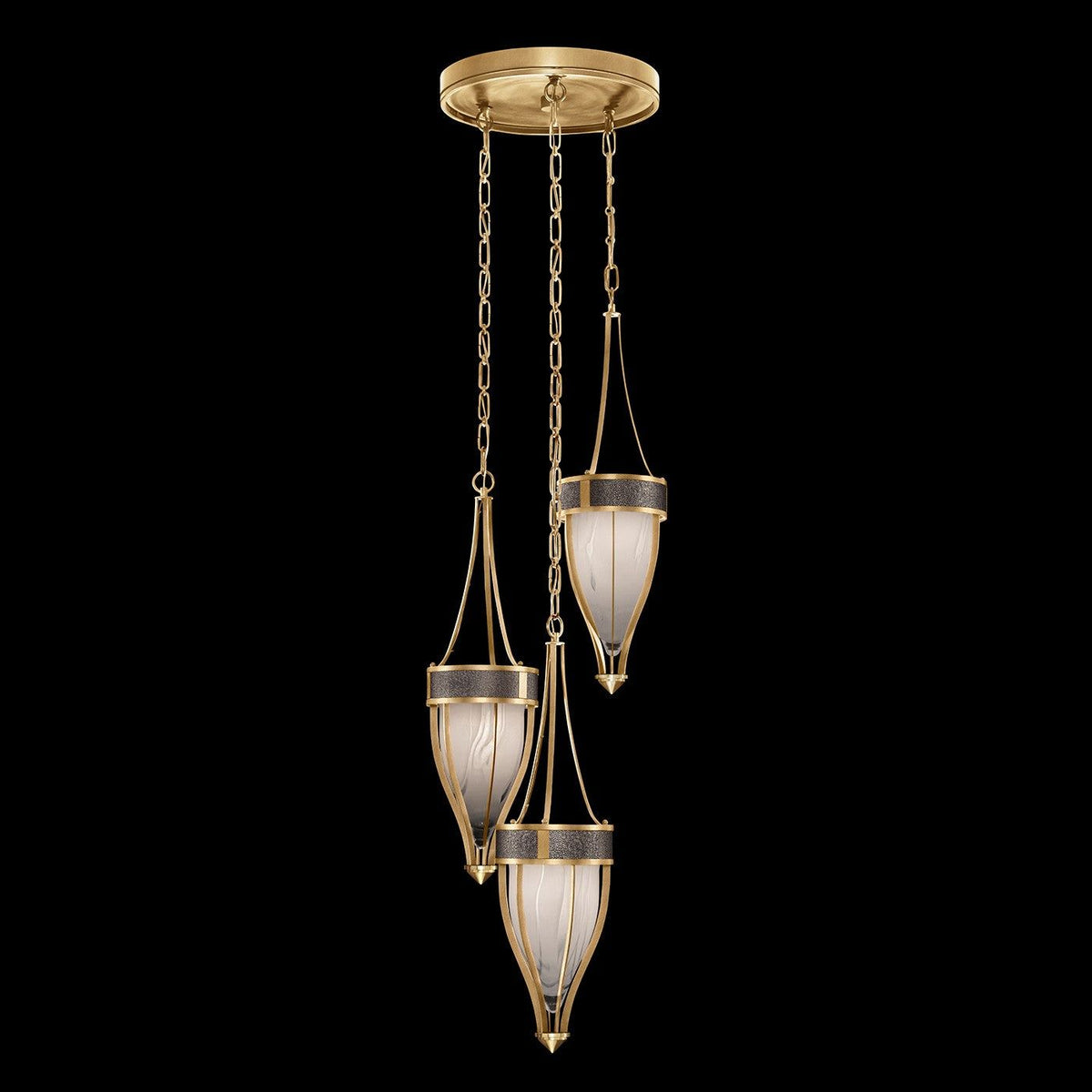 Fine Art - 100044-311 - Three Light Pendant - Mirage - Gold