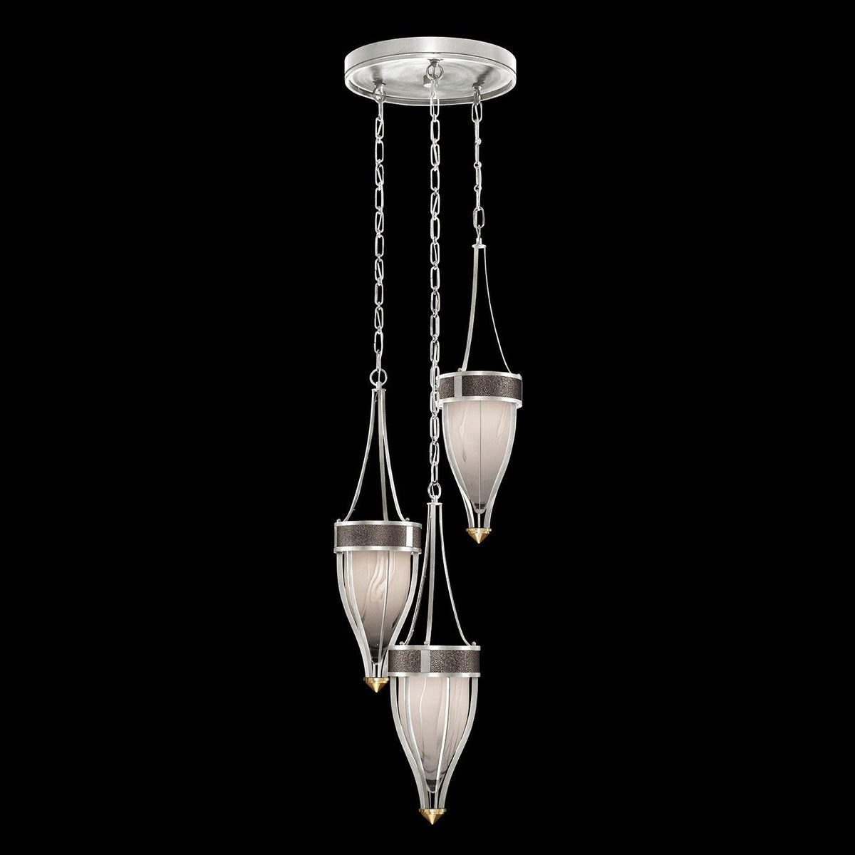 Fine Art - 100044-411 - Three Light Pendant - Mirage - Silver