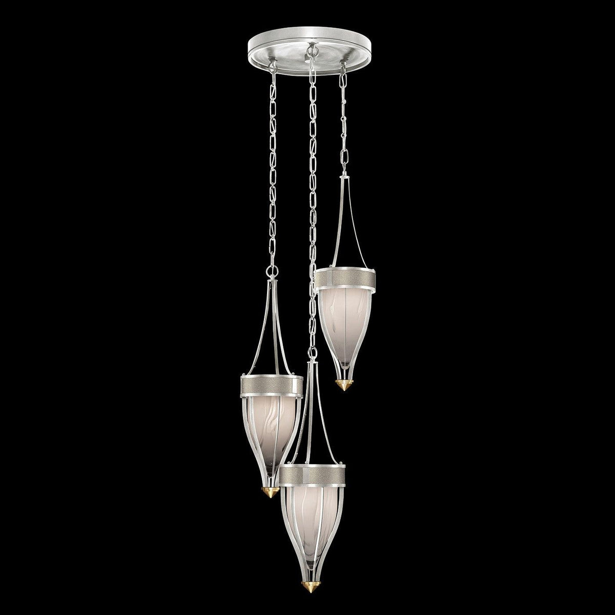 Fine Art - 100044-412 - Three Light Pendant - Mirage - Silver