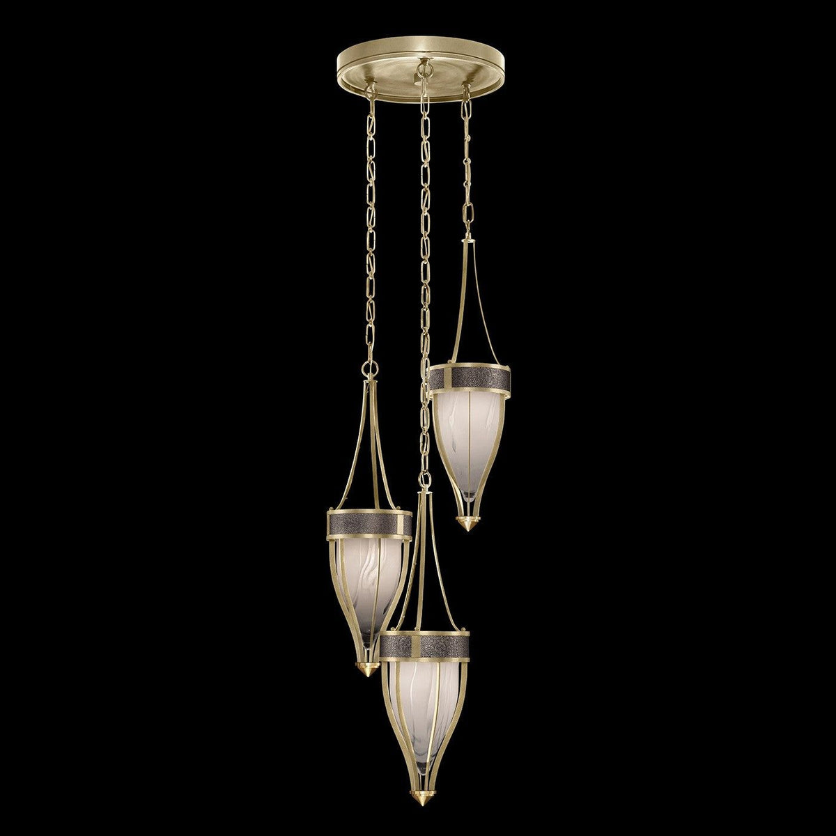 Fine Art - 100044-511 - Three Light Pendant - Mirage - Gold