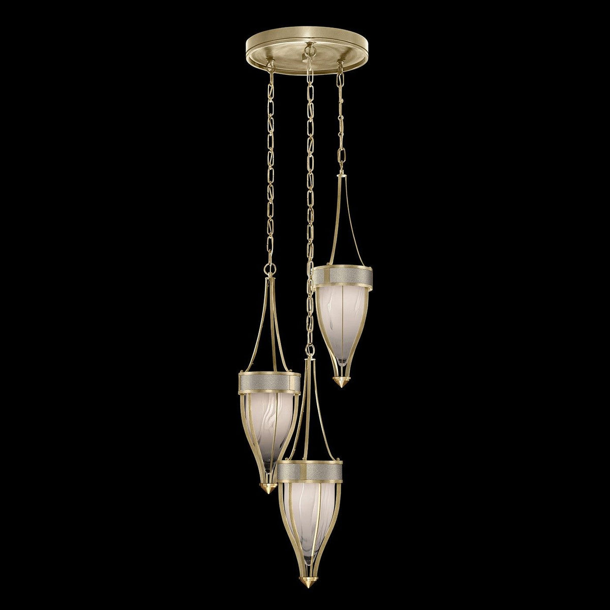 Fine Art - 100044-512 - Three Light Pendant - Mirage - Gold