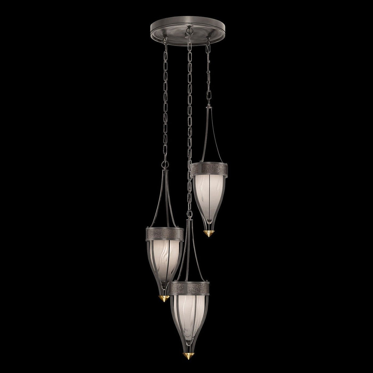 Fine Art - 100044-711 - Three Light Pendant - Mirage - Black