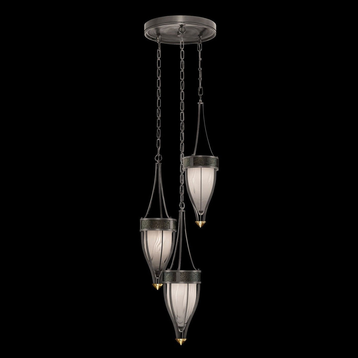 Fine Art - 100044-713 - Three Light Pendant - Mirage - Black