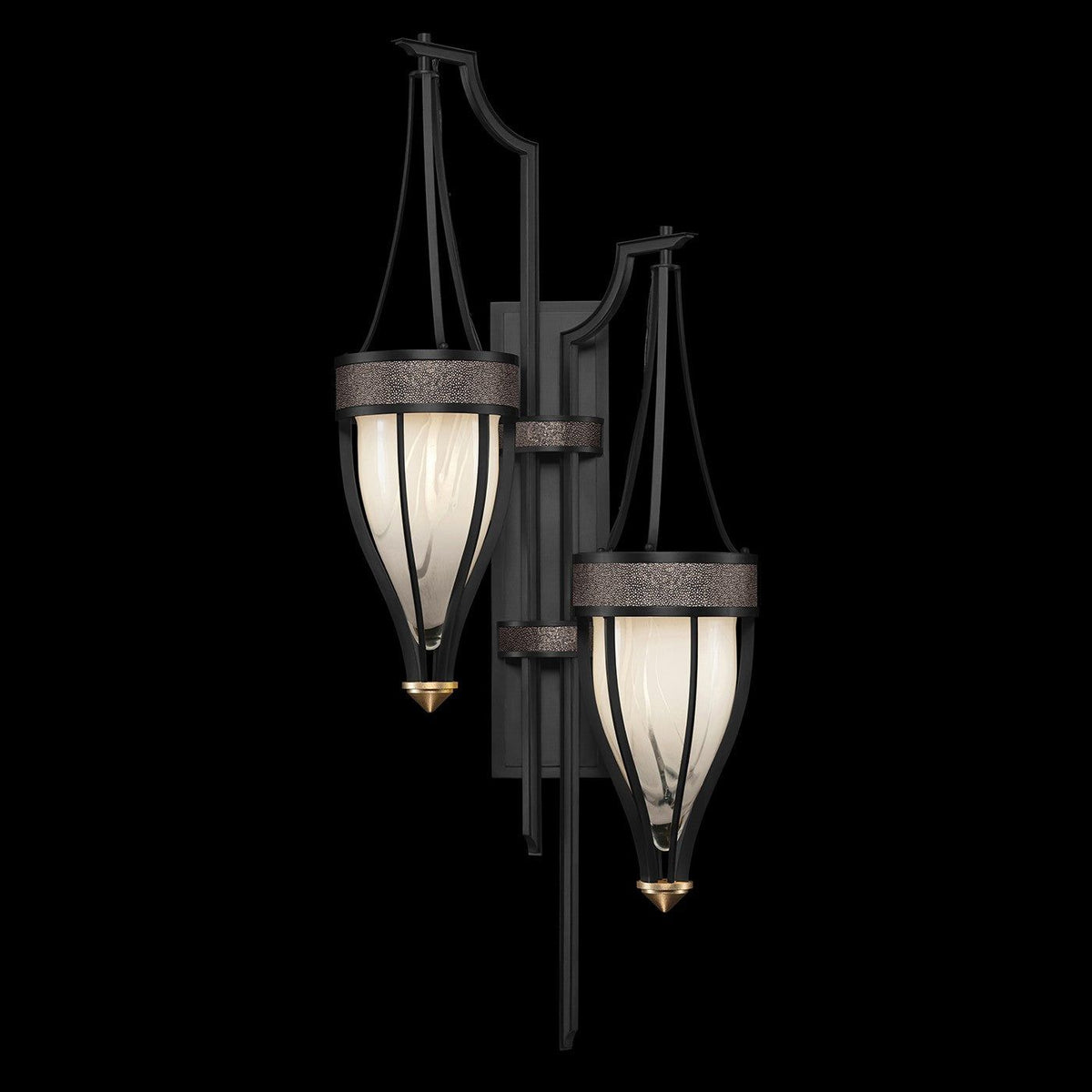 Fine Art - 100046-111 - Two Light Wall Sconce - Mirage - Black