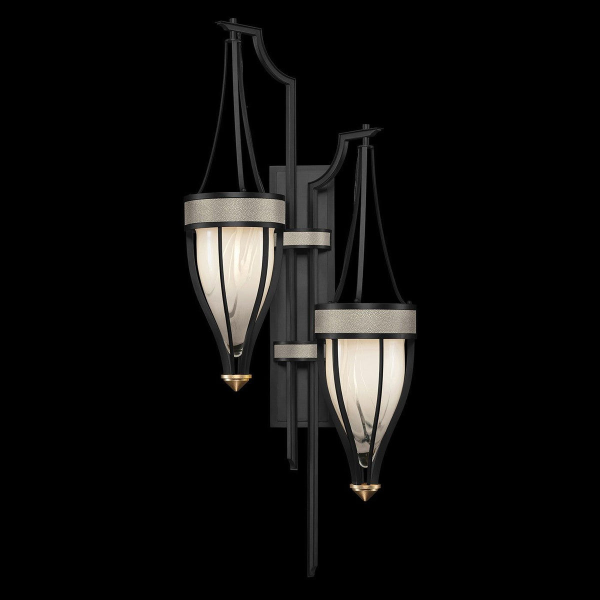 Fine Art - 100046-112 - Two Light Wall Sconce - Mirage - Black