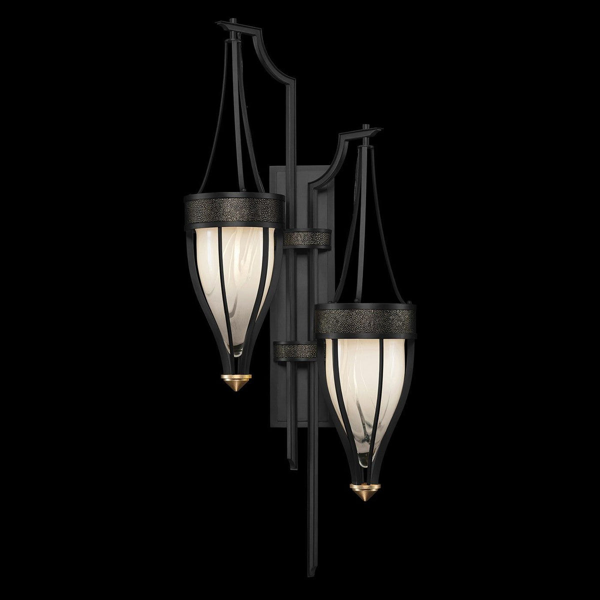 Fine Art - 100046-113 - Two Light Wall Sconce - Mirage - Black