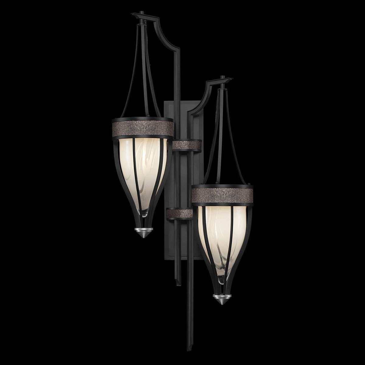 Fine Art - 100046-121 - Two Light Wall Sconce - Mirage - Black