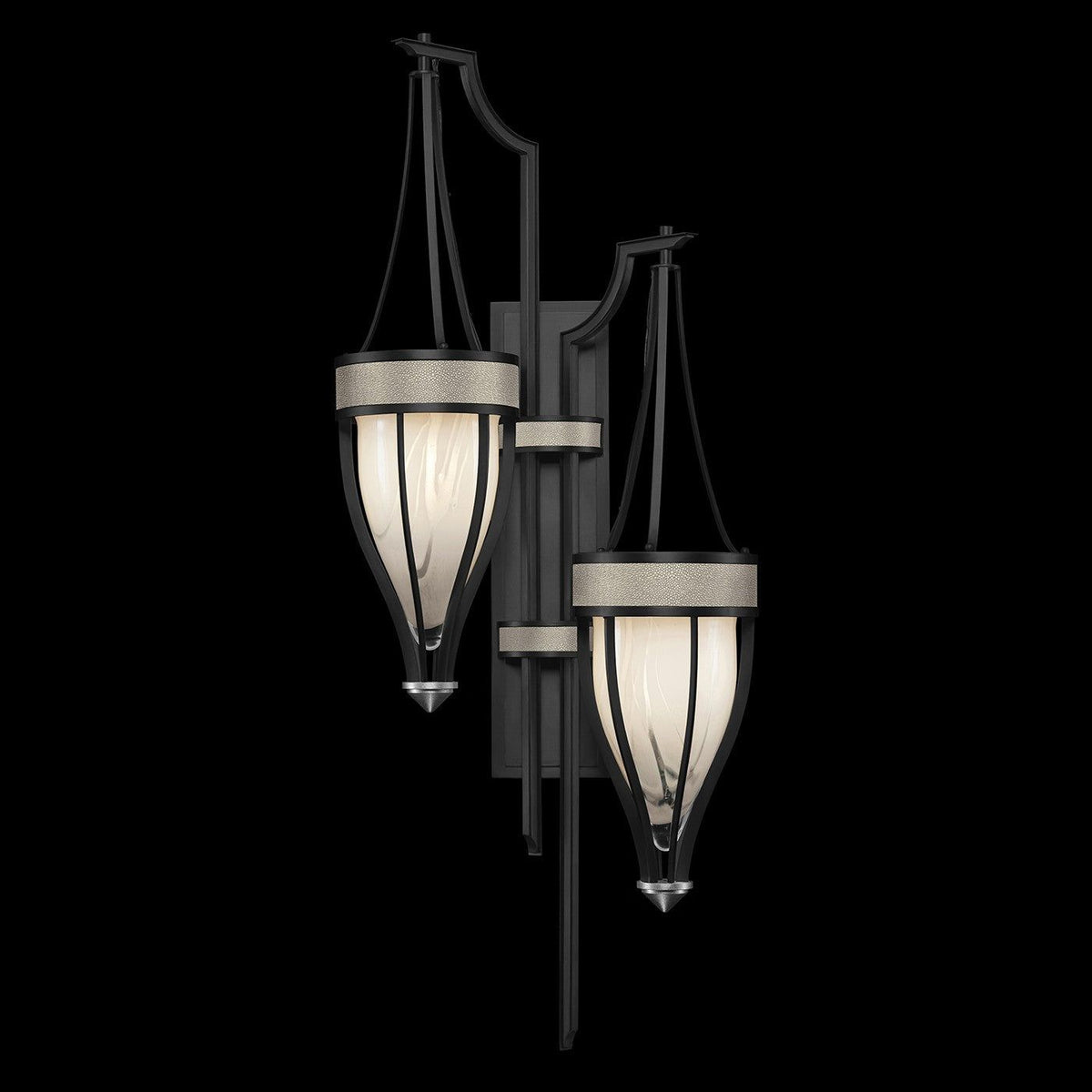 Fine Art - 100046-122 - Two Light Wall Sconce - Mirage - Black