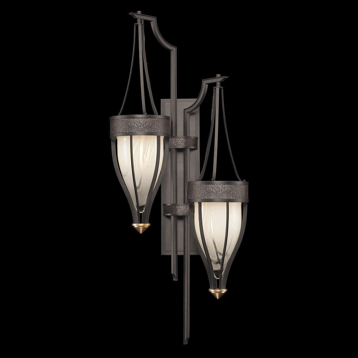 Fine Art - 100046-711 - Two Light Wall Sconce - Mirage - Black