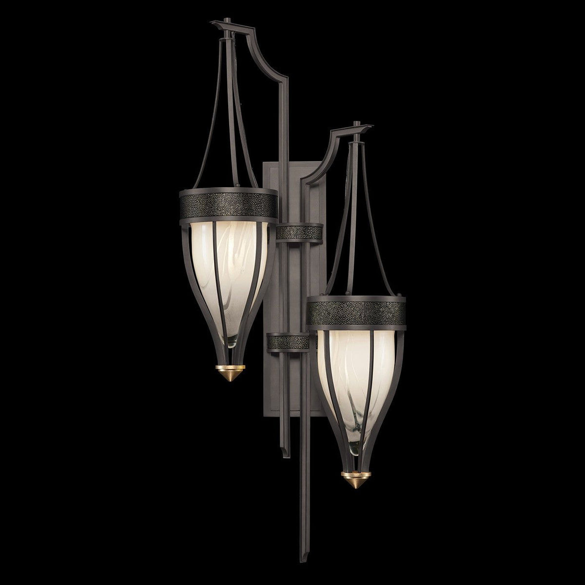 Fine Art - 100046-713 - Two Light Wall Sconce - Mirage - Black