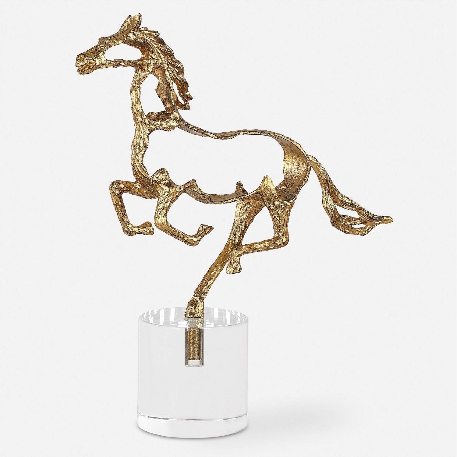 Uttermost - 18146 - Sculpture - Gallop - Gold And Poised Atop