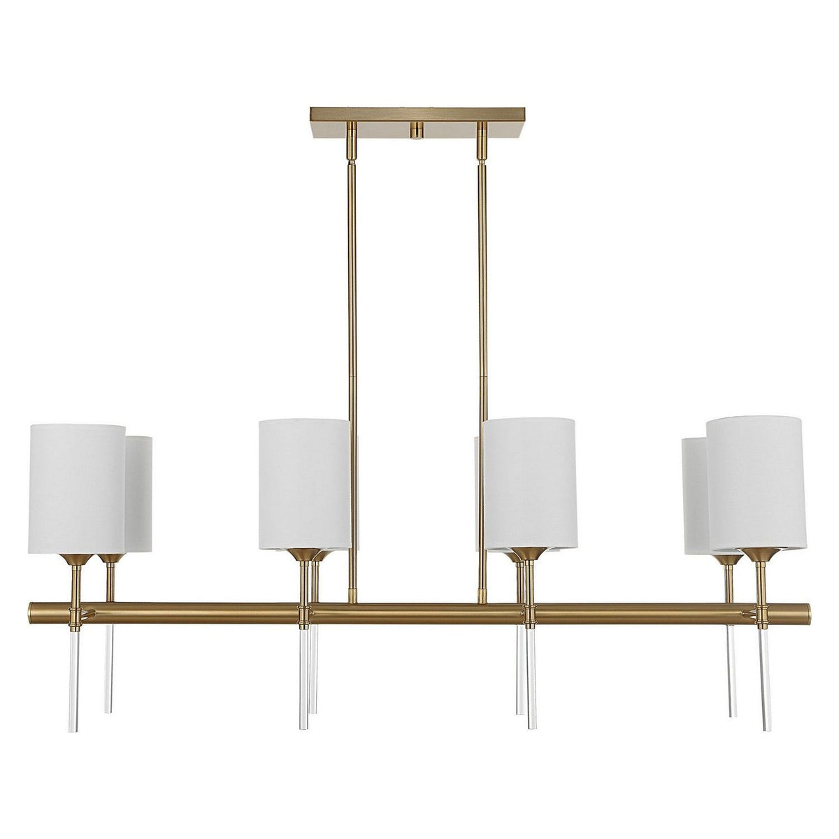 Uttermost - 21388 - Eight Light Linear Chandelier - Awyr - Warm Brass